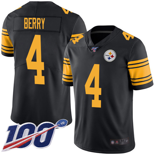 Men Pittsburgh Steelers Football #4 Limited Black Jordan Berry 100th Season Rush Vapor Untouchable Nike NFL Jersey